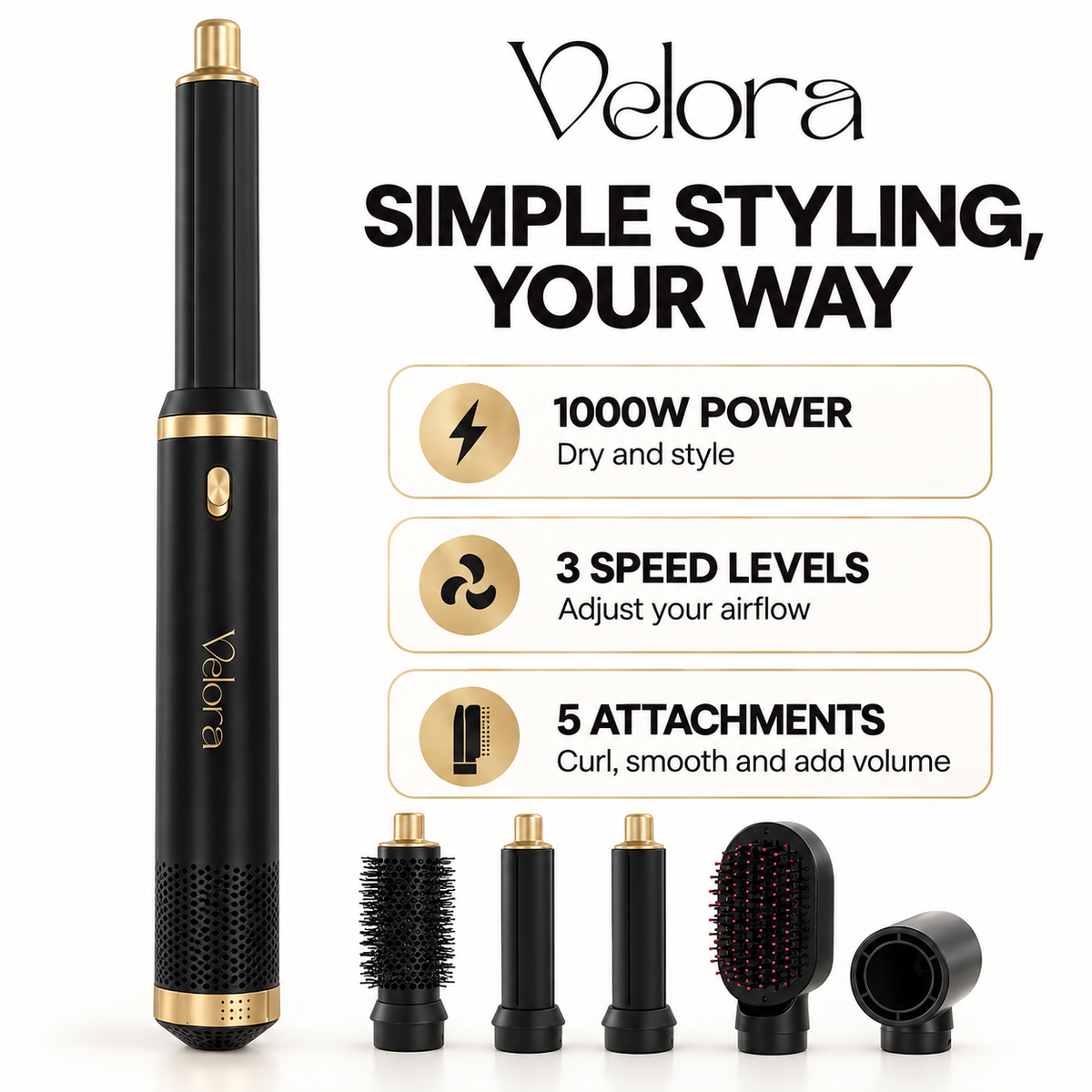 Velora 5-in-1 Air Styler